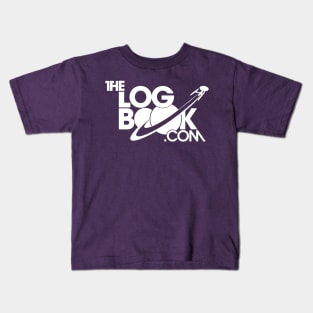 theLogBook.com New Logo in white - warp-capable Kids T-Shirt